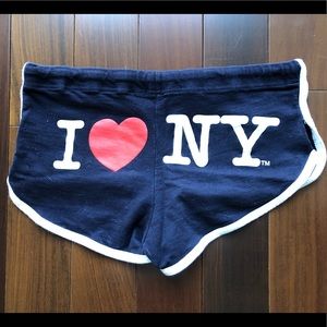 ‘I love New York’ shorts in blue with white and red - sexy